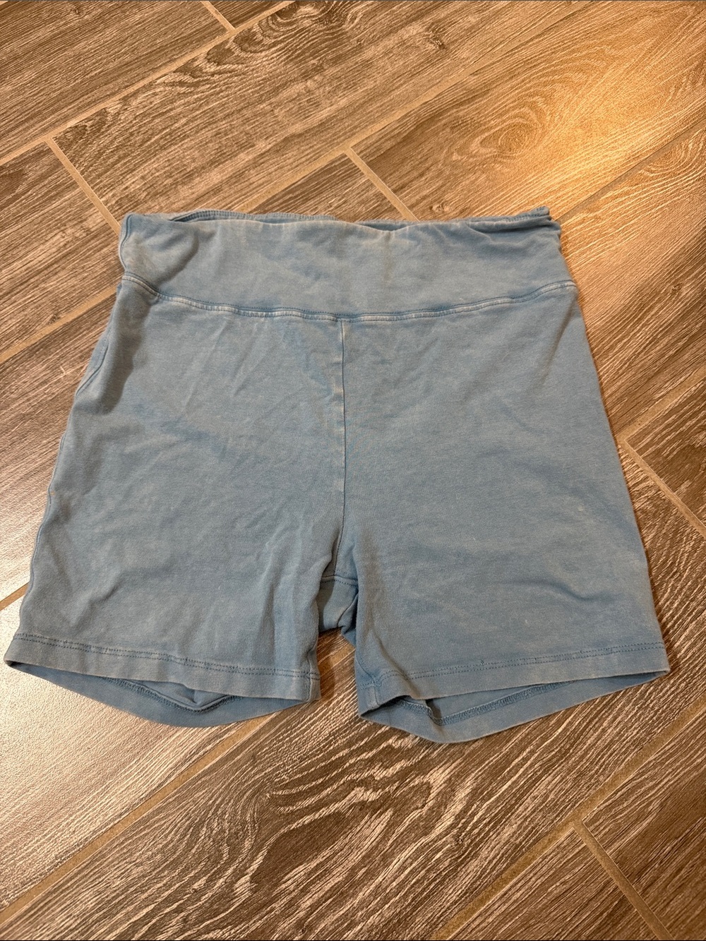 FP Movement Free People Dusty Blue Hot Shot High-Rise Bike Shorts size Small